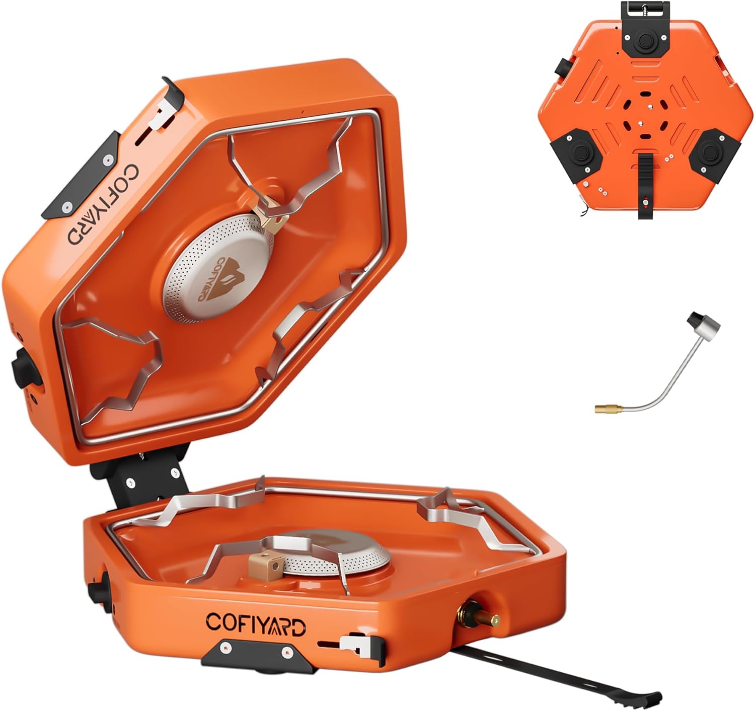 Propane 2 Burner Camping Stove with Carrying Bag, Portable Folding Gas Stove for...