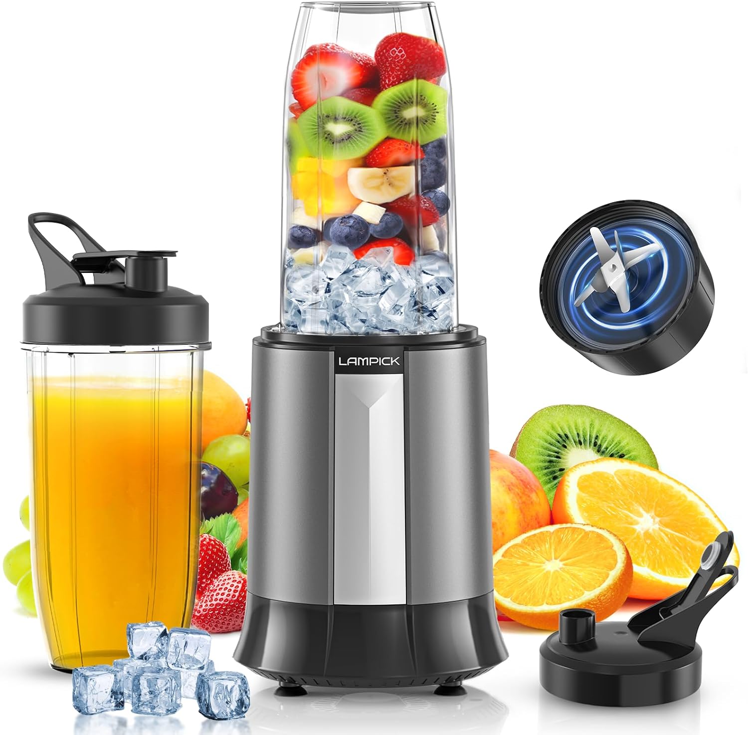 Smoothie Blender, 1300W Personal Blender for Smoothies, Shakes and Nutrient Extr...