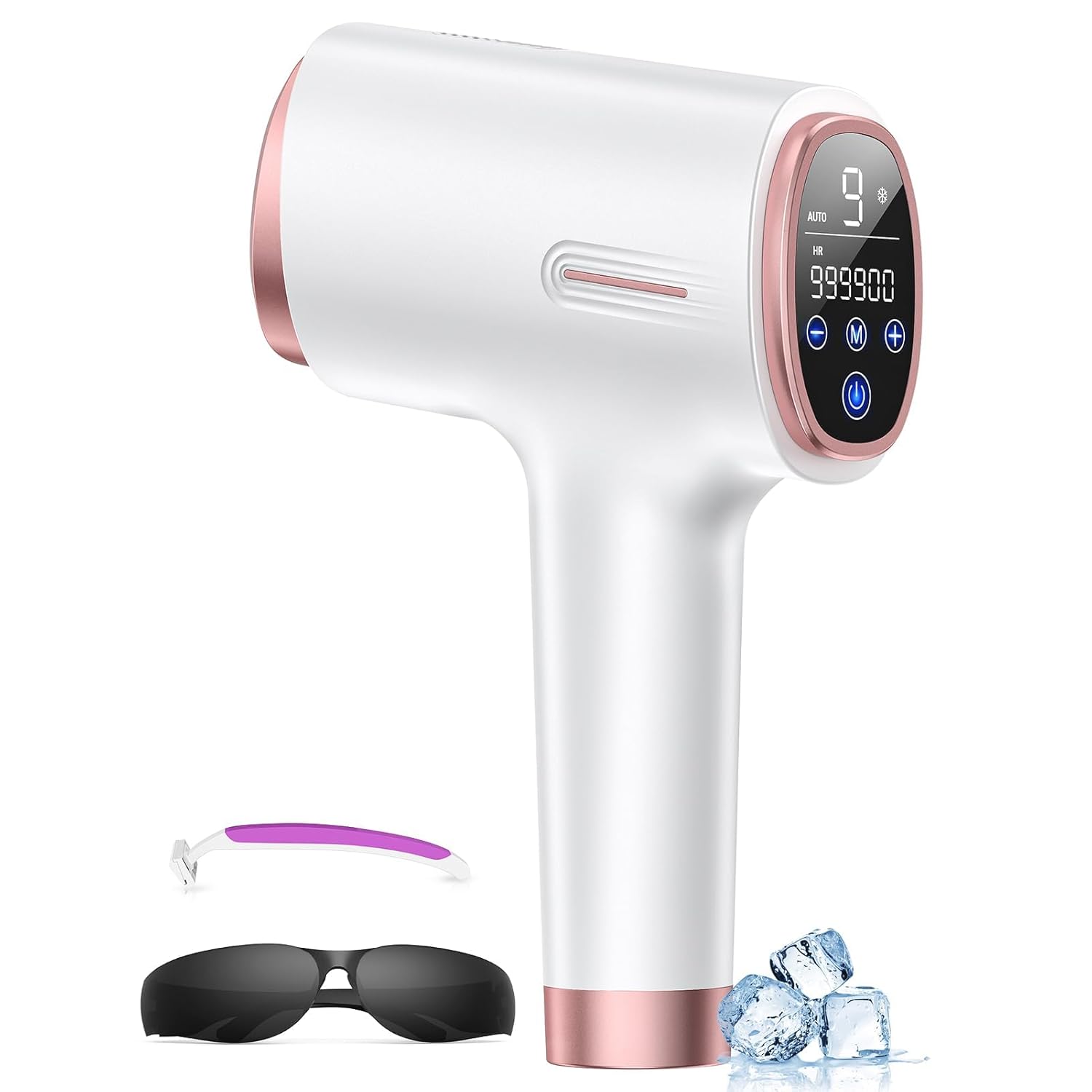 Laser Hair Removal for Women & Men, 45°F Ice-Cooling Contact, Safe & Virtually P...