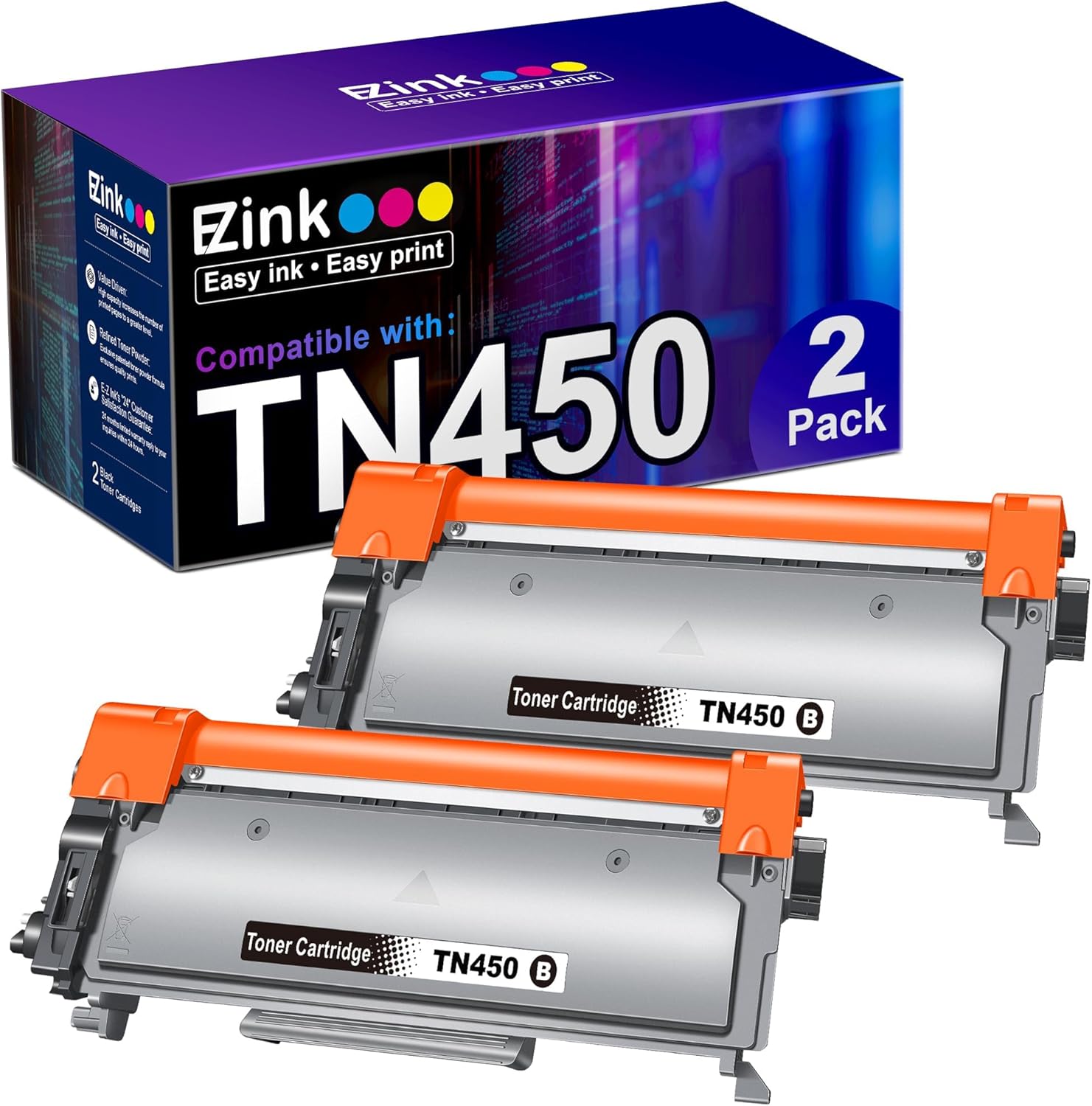 E-Z Ink Compatible Toner Cartridge Replacement for Brother TN450 TN420 TN-450 TN...