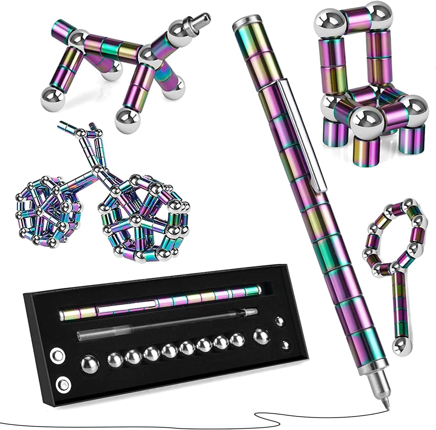 Magnetic Pen, Fidget Pen, Decompression Magnetic Toy Pen, Gift for Teenage Boys,...
