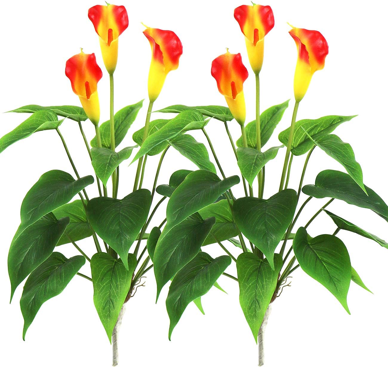 Beebel Artificial Flower 17 inches Calla Lily Silk Plant Fake Bonsai Flowers Gre...