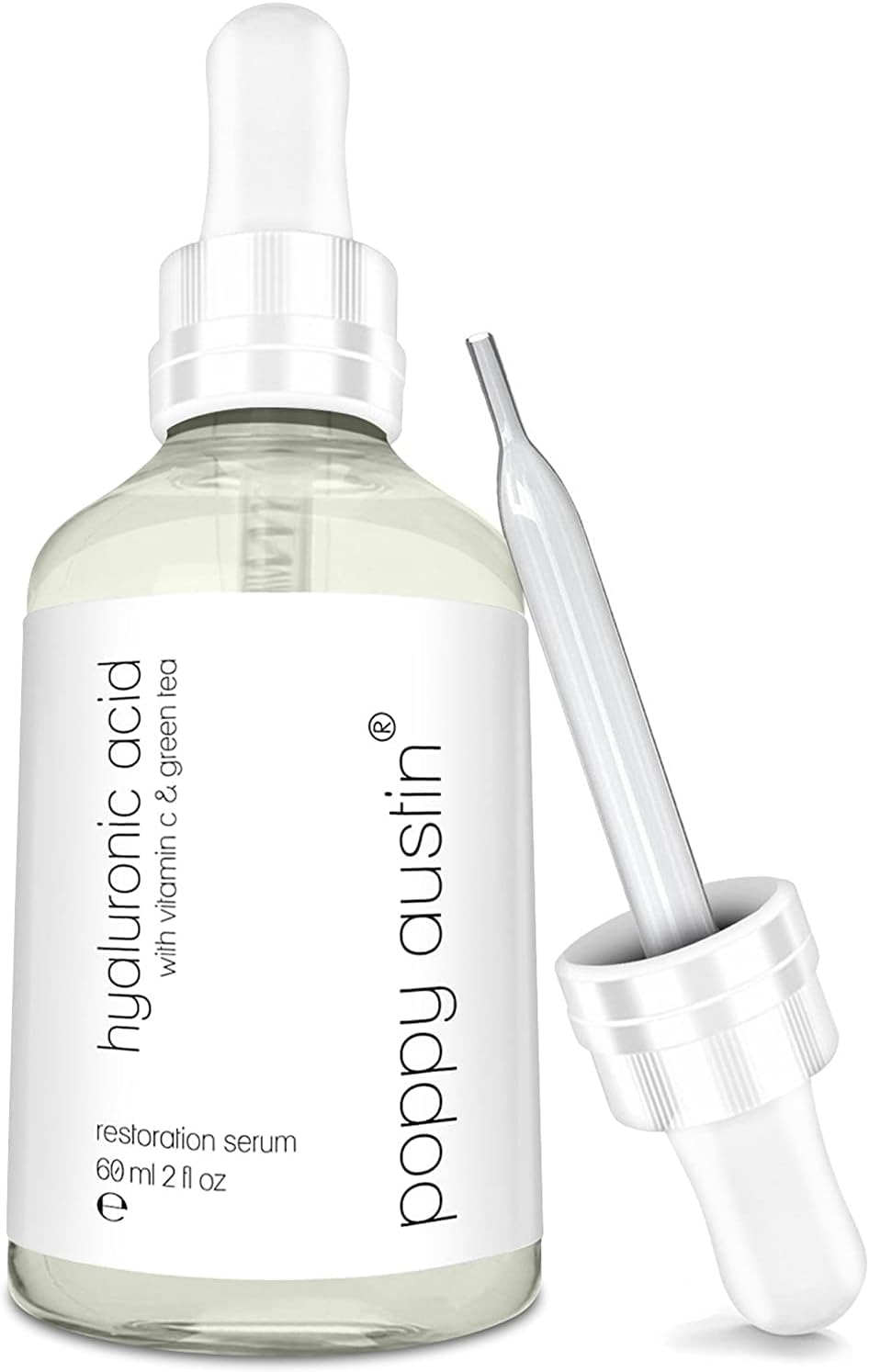 Poppy Austin 60mL Face Serum- Pure Hyaluronic Acid Serum for Face- Skin Serum fo...