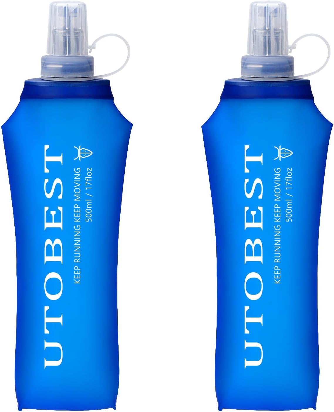 UTOBEST Soft Flask Running Water Bottle Collapsible Water Bottle for Trail Runni...
