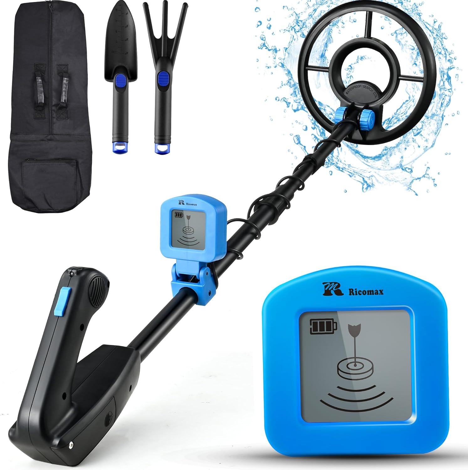 Metal Detector for Kids, Waterproof Kids Metal Detector, 7.4 Inch Search Coil wi...