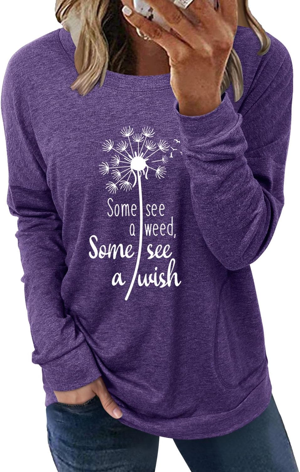 onlypuff Women's Pocket Shirt Graphic Tunic Tops Sweatshirts 3X-Large A C A-flow...