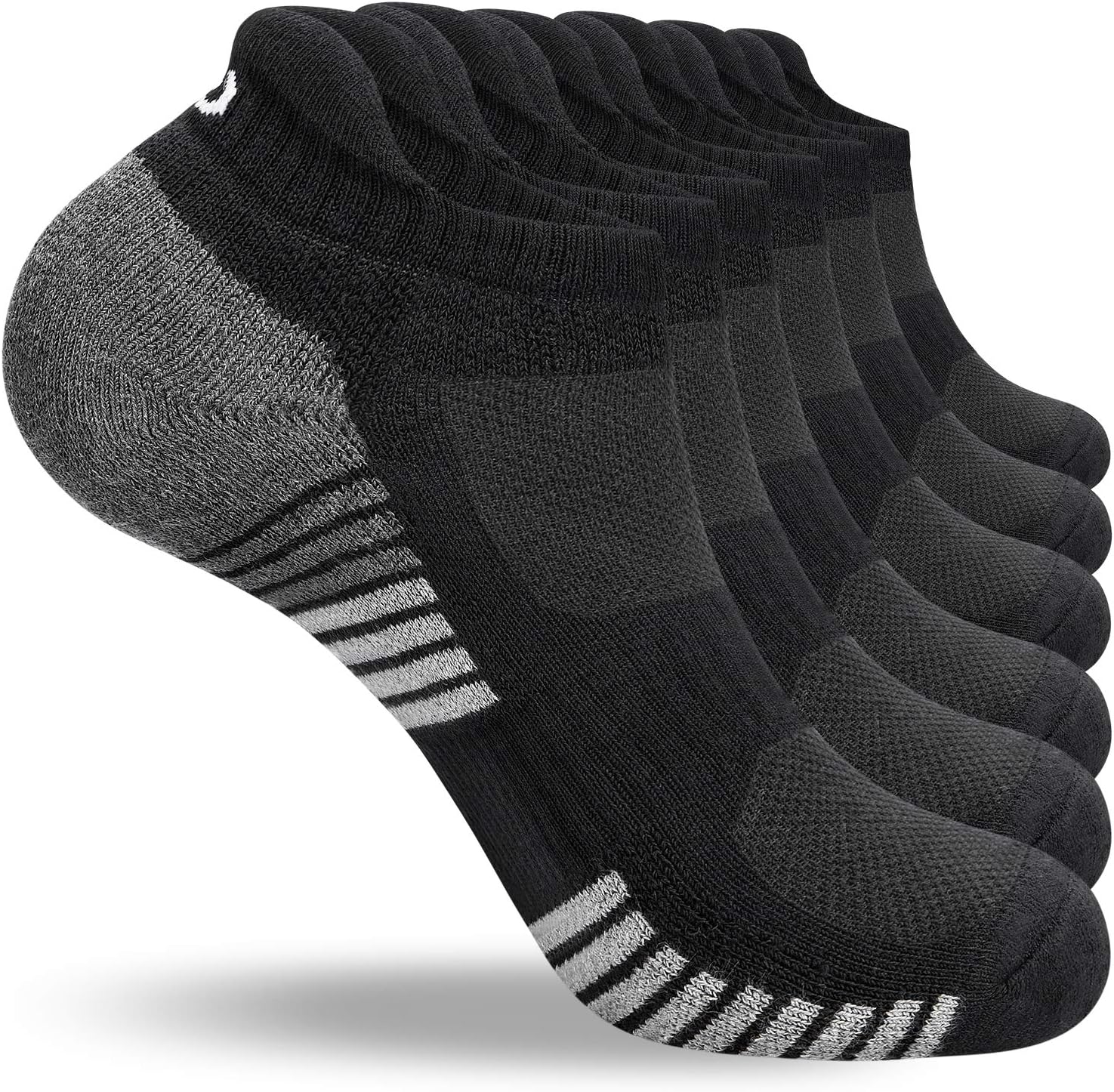 coskefy Running Socks Thick Cushion Ankle Trainer Socks for Men Women Cotton Spo...