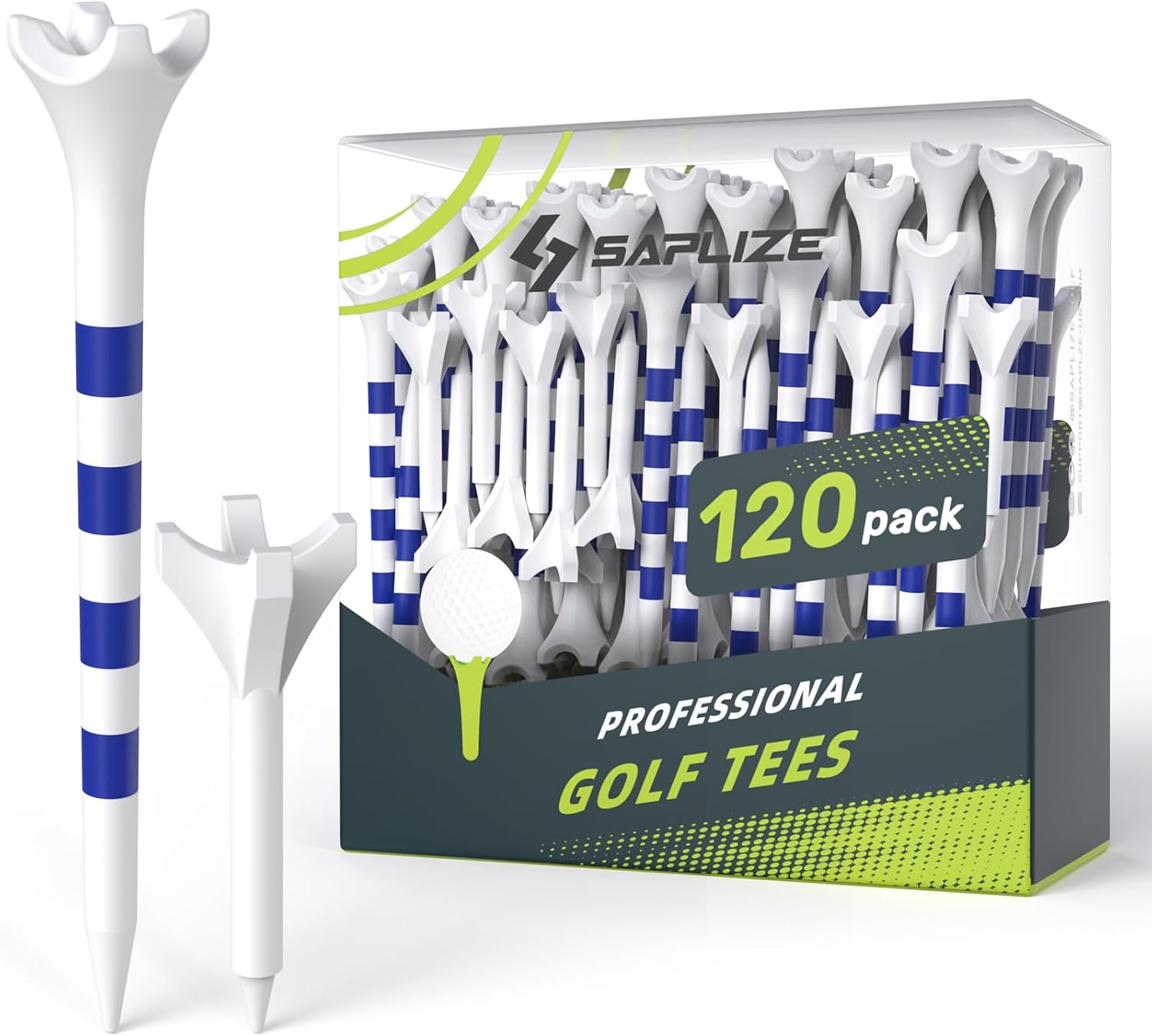 SAPLIZE Upgraded 4-Prong Golf Tees, Optimized Shaft Thickness for Ideal Balance...