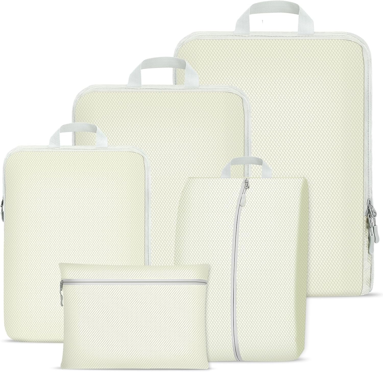 Compression Packing Cubes Set, Ultralight Expandable Travel Organizers for Carry...