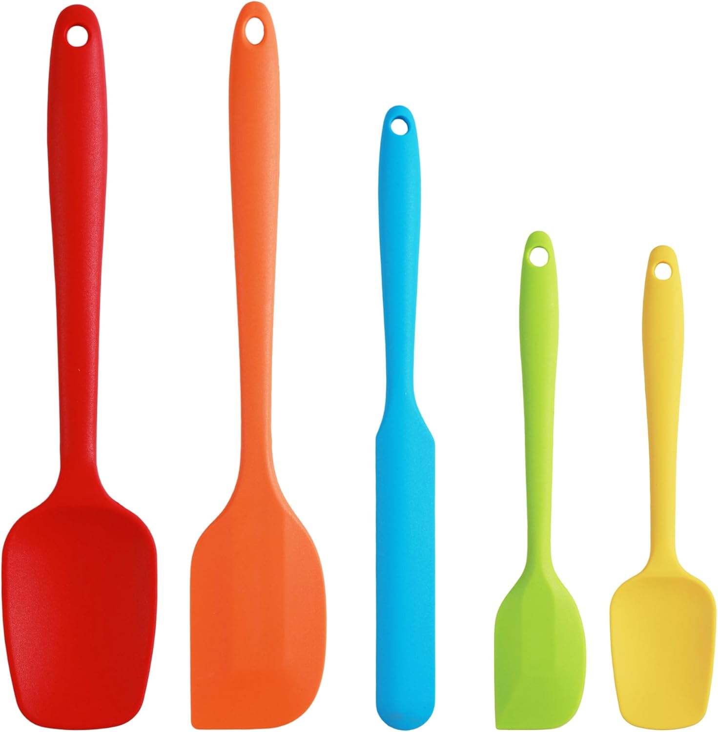Silicone Spatula, 5 PCS High Heat Resistant Non-Stick Rubber Spatulas Set, Food...