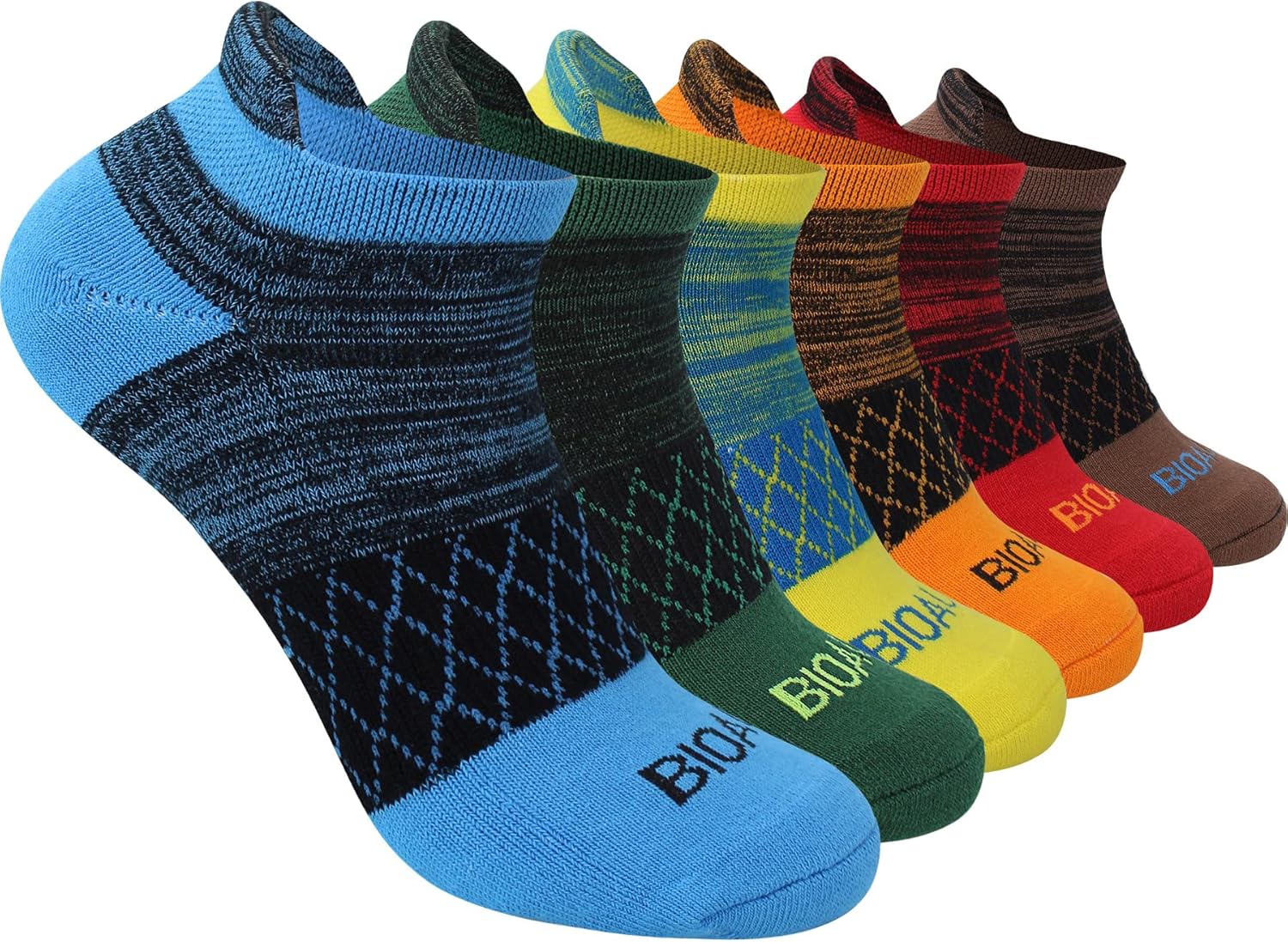 BIOAUM Cushioned Men's Ankle Socks, Special Athletic Breathable Socks for Runnin...