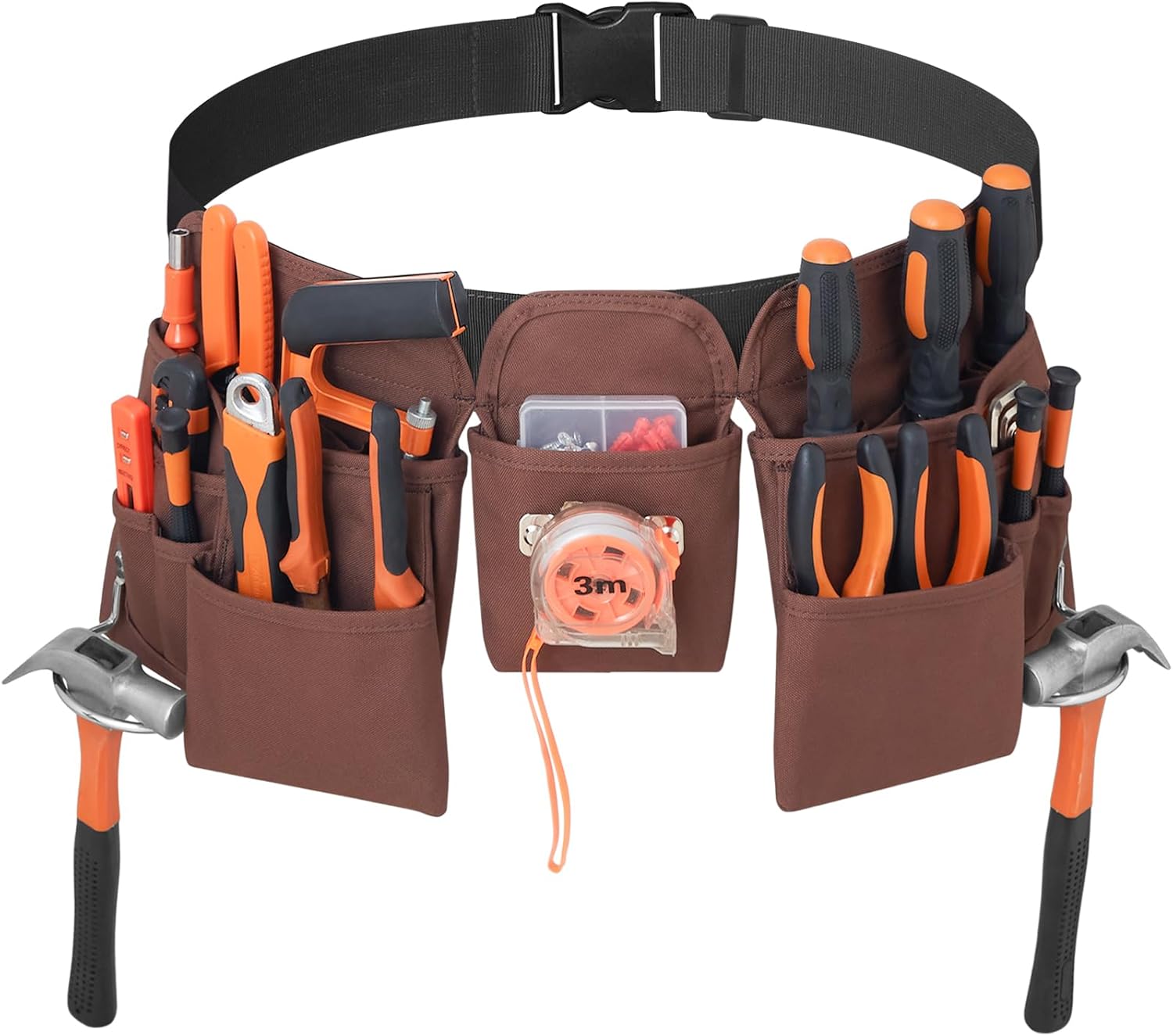 19 Pocket Tool Belts with Quick Release Buckle- Heavy Duty Detachable & Adjustab...