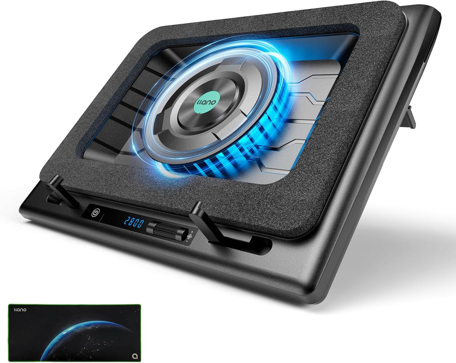 llano Gaming Laptop Cooler, Laptop Cooling Pad Stand with 5.5inch External Cooli...