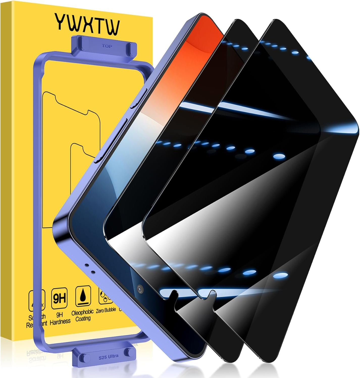 YWXTW EZ Unlock, Premium Privacy Screen Protector for Samsung Galaxy S25 Ultra,...