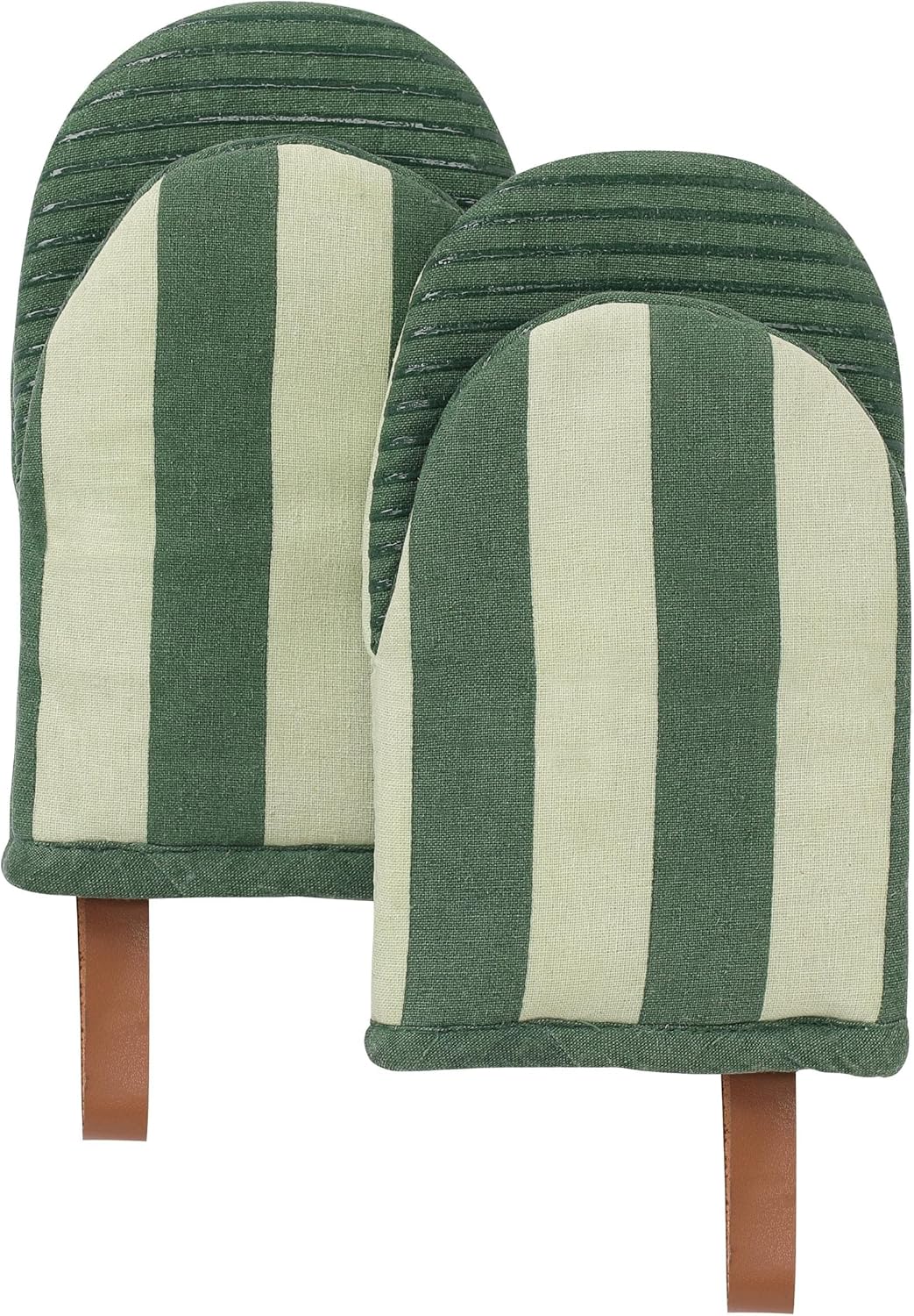 Folkulture Mini Oven Mitts Heat Resistant 5.75" x9", Set of 2 Short Oven Mitts w...