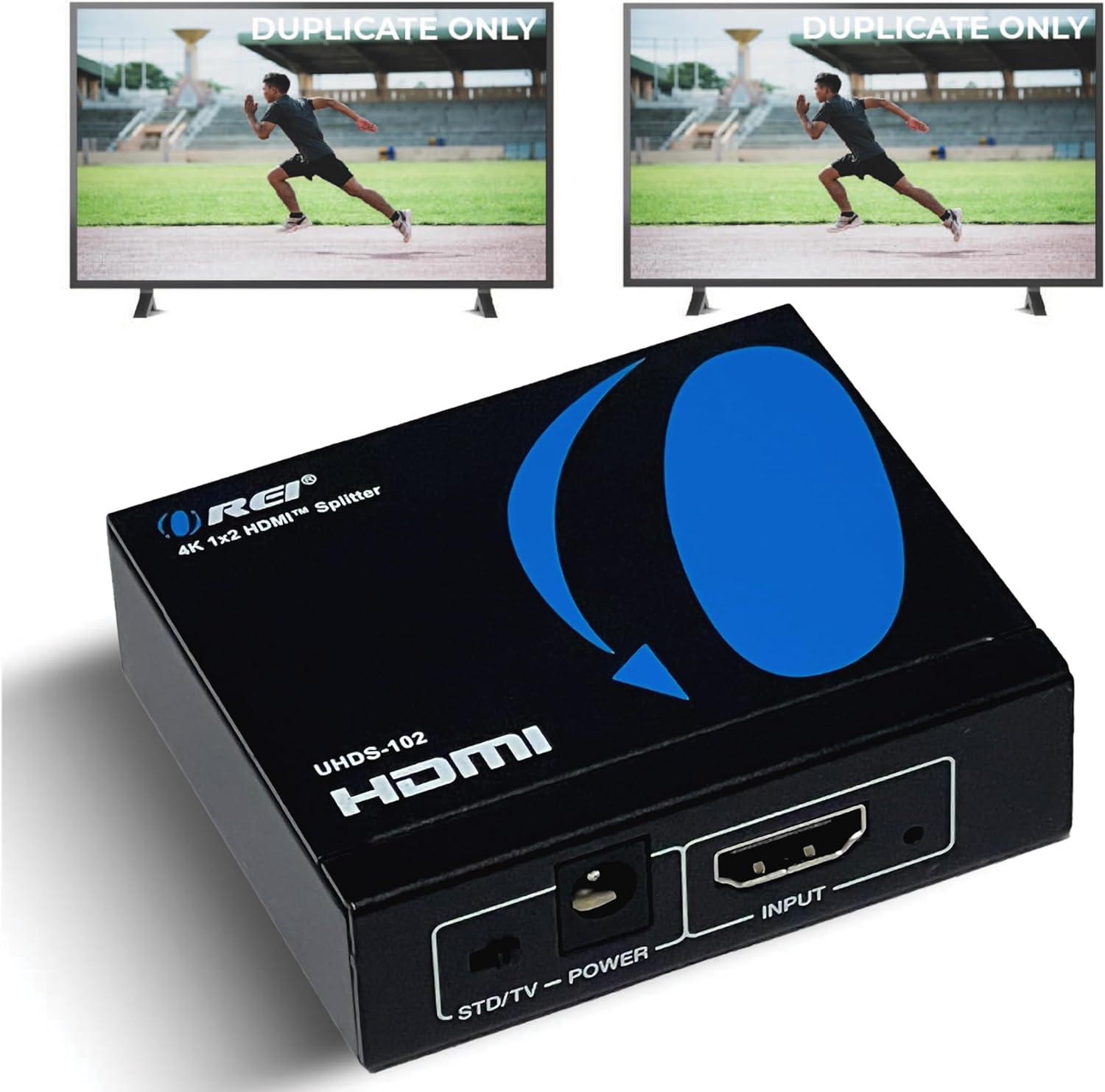 OREI UltraHD 4K @ 60 Hz 1 X 2 HDMI Splitter 1 in 2 Out 2 Port 2: 8-Bit - HDMI 2....