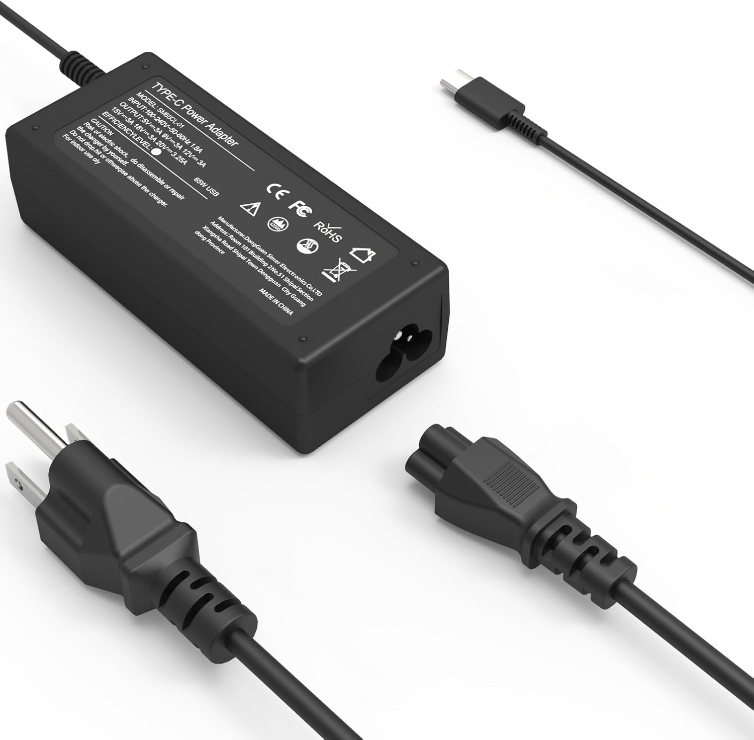 Universal 65W 45W USB C Laptop Charger for Lenovo/Dell/HP Chromebook Laptop Char...
