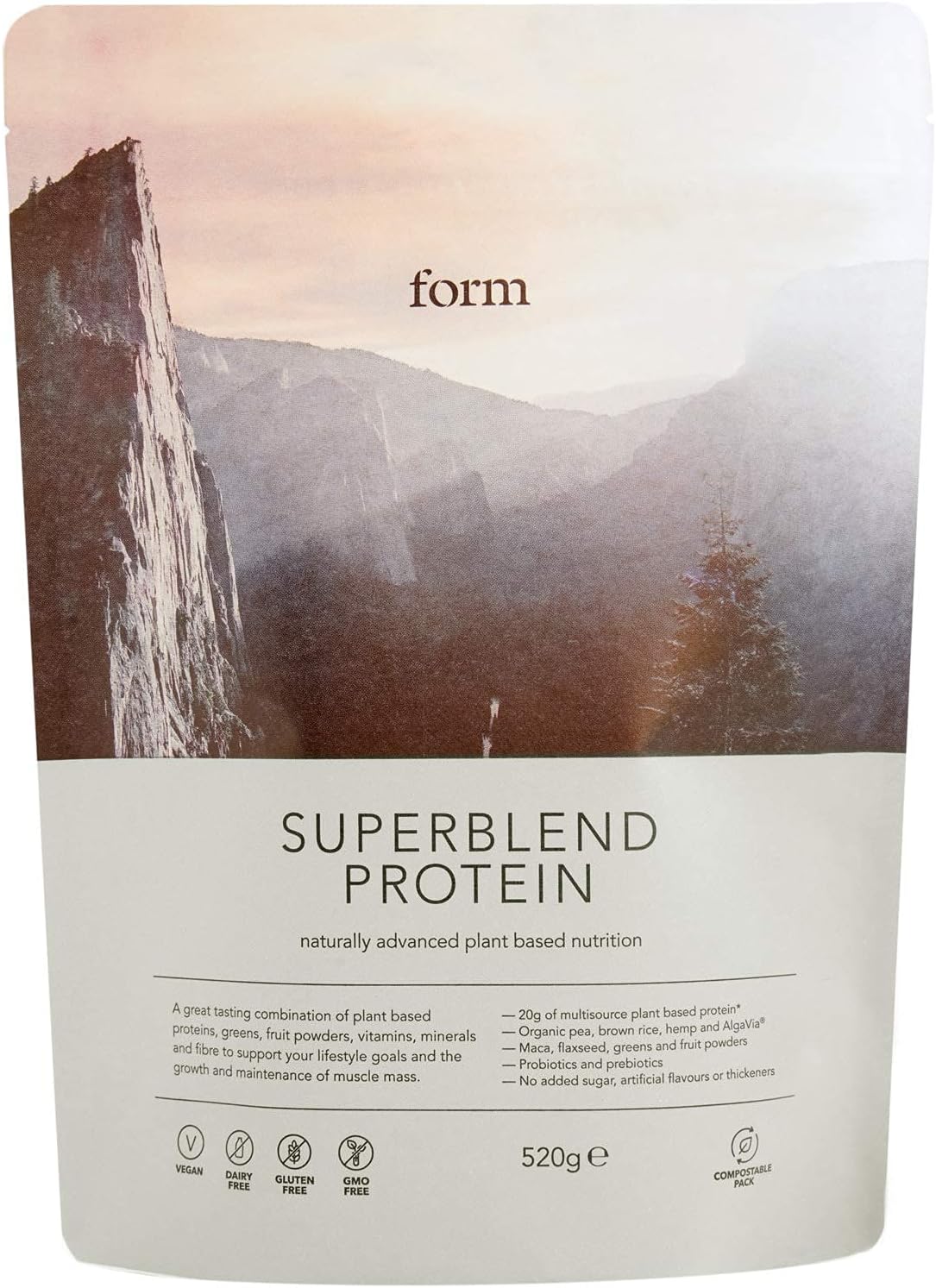 Form Superblend Protein Powder Vegan - Vegan Protein Powder with Superfoods, Vit...