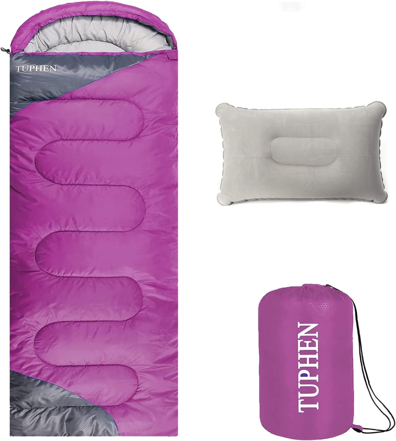 TUPHEN- Sleeping Bags for Adults Kids Boys Girls Backpacking Hiking Camping Cott...