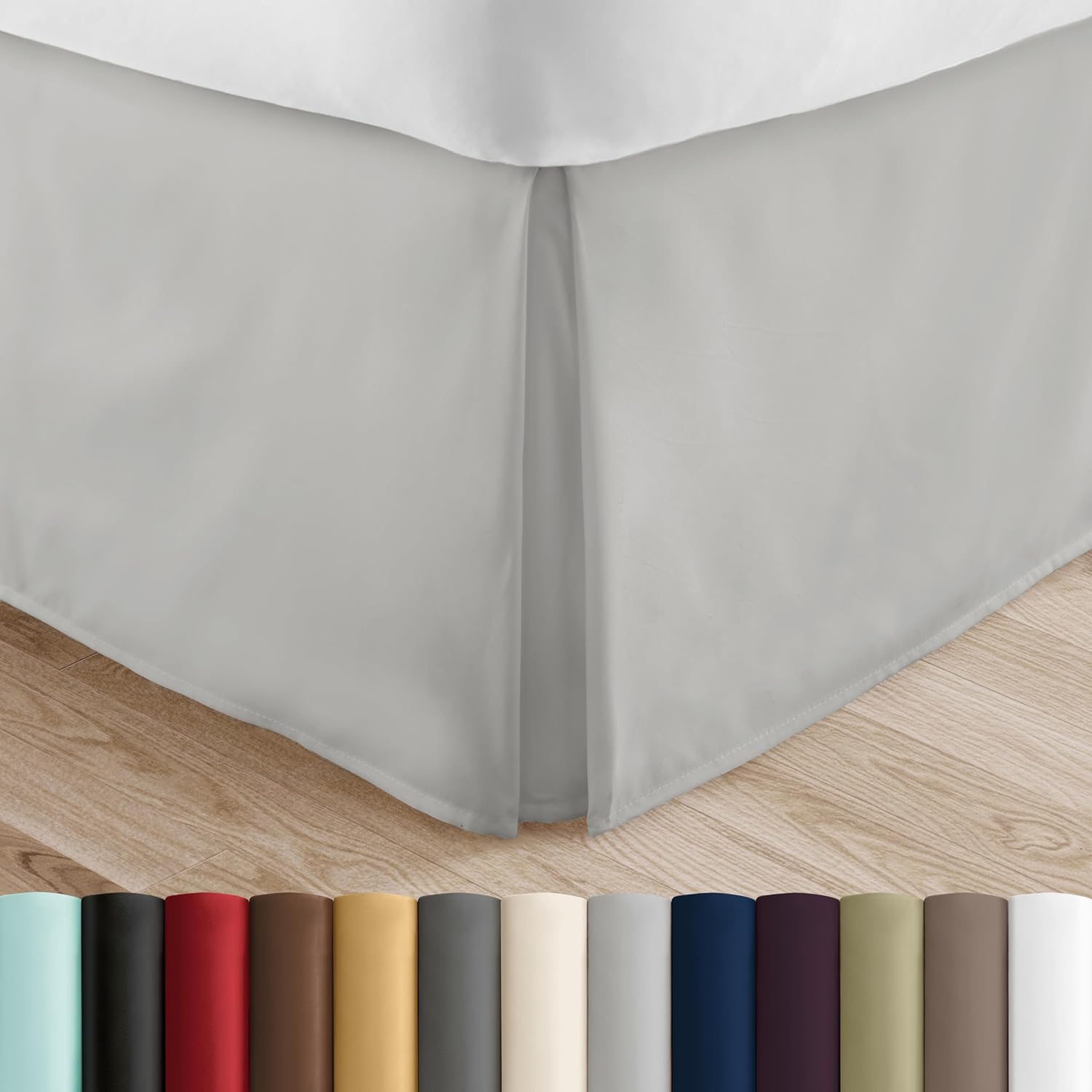 Linen Market Bed Skirt, Special Soft Microfiber Bed Skirt, Affordable Easy Fit B...