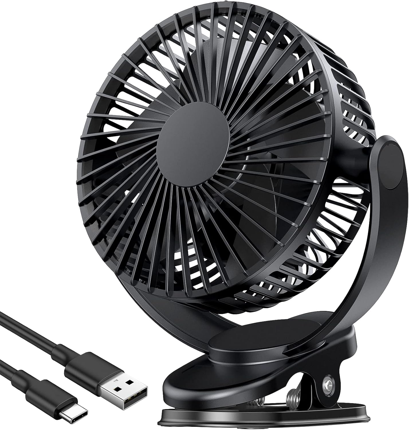 Unique ATEngeus USB Fan, Special Rechargeable Portable Fan, Clip on Fan with 3 S...