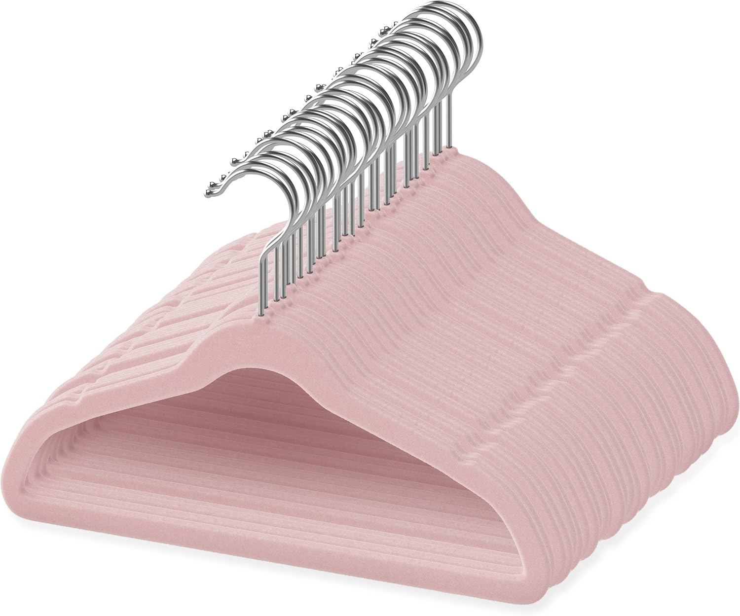 50 Velvet Baby Hangers - 11.8" Non-Slip, Space-Saving, 360 Swivel Hook, Strong &...