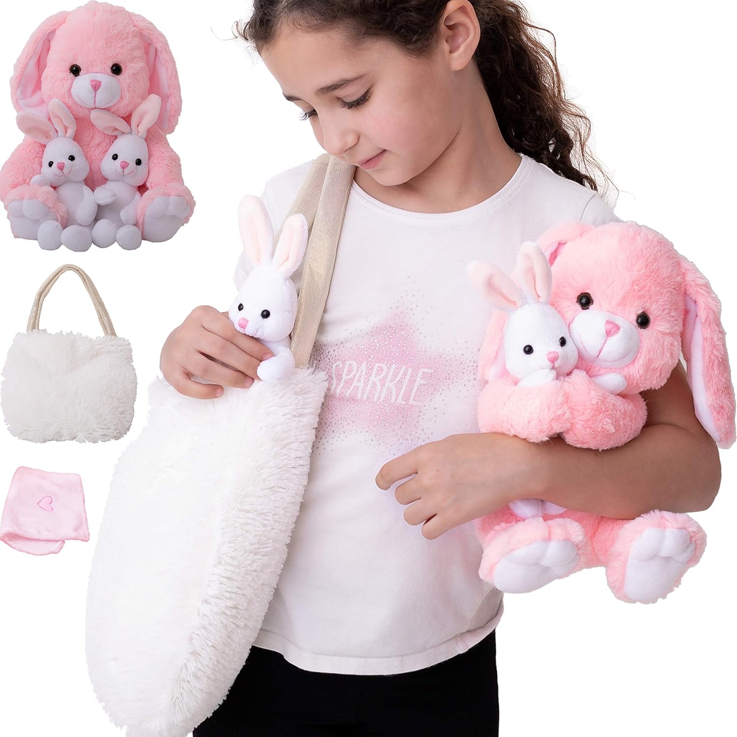 Perfectto Design Easter Gifts for Kids, Unique Stuffed Bunny Toy Set, Innovative...