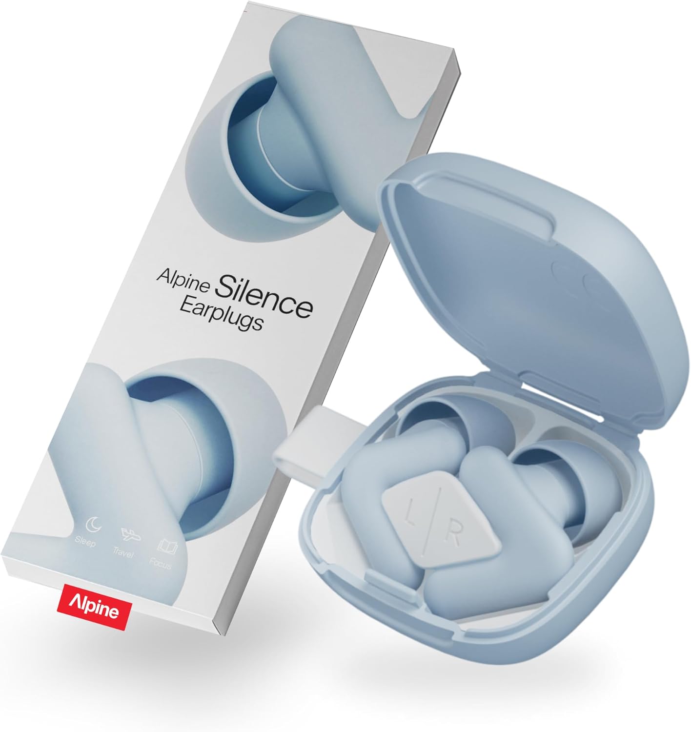 Alpine Alpine Silence Ear Plugs for Sleep, Focus & Travel - Comfortable, Noise C...