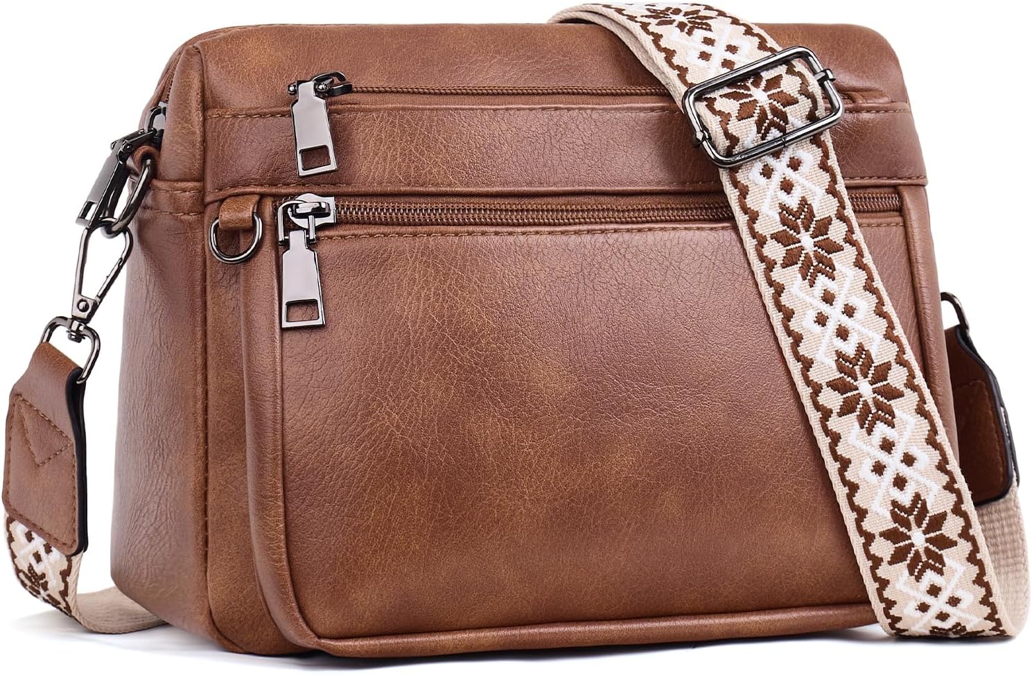 MUIIKOLA Cross Body Bag - Women's Trendy Leather Medium Crossbody Bag with Built...