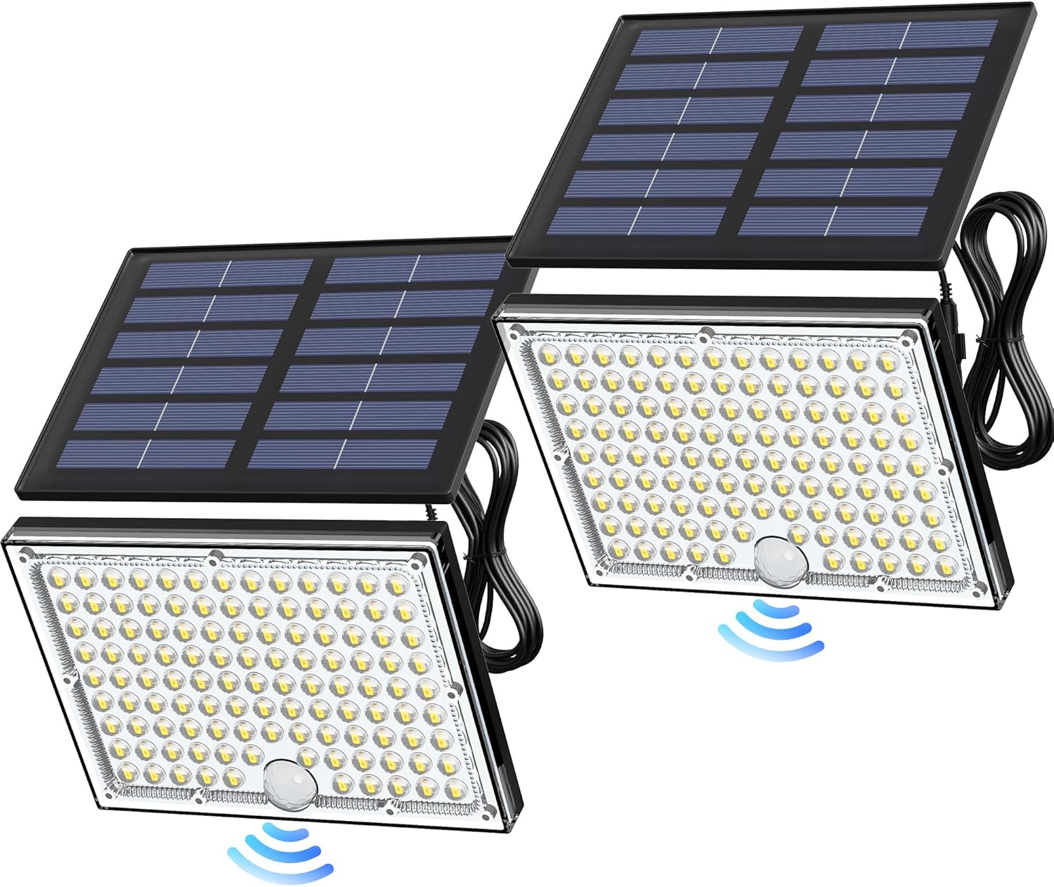 JACKYLED Motion Solar Lights Outdoor, 113 LED Cool...