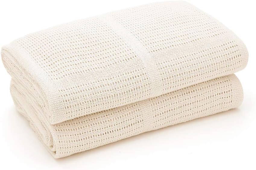 Bloomsbury Mill - Cellular Blankets Baby - Soft 100% Organic Cotton Baby Blanket...