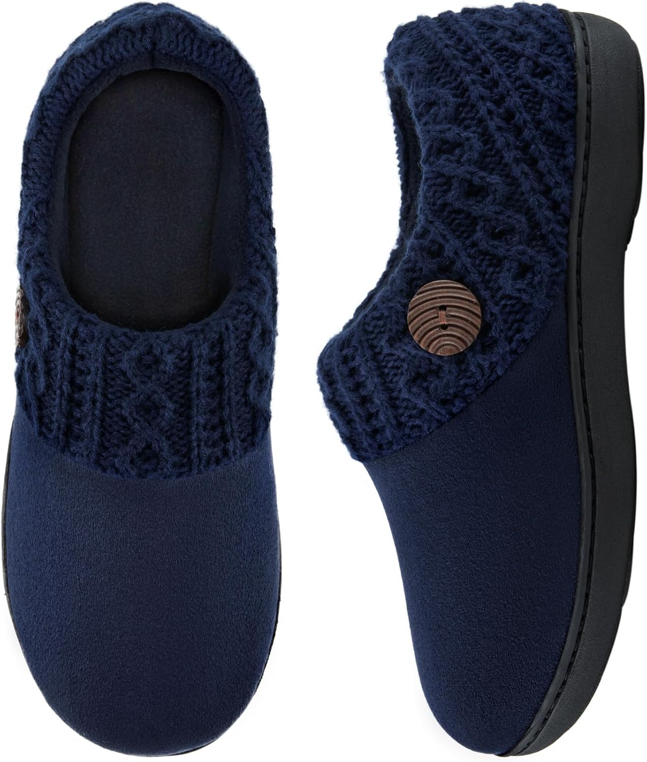 EverFoams Women's Microsuede Slippers Warm Comfy Memory Foam Indoor House Shoes...