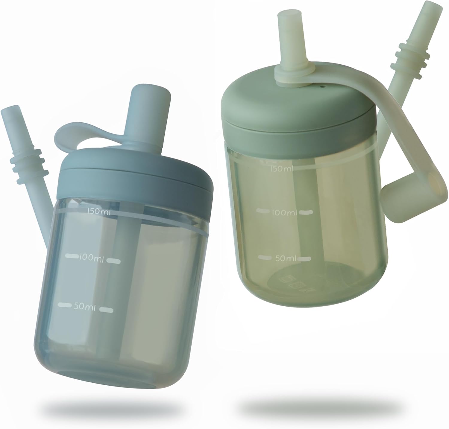 Moonkie Toddler Water Bottle, Silicone Sippy Cup, Straw Cup, BPA-Free Toddler Cu...