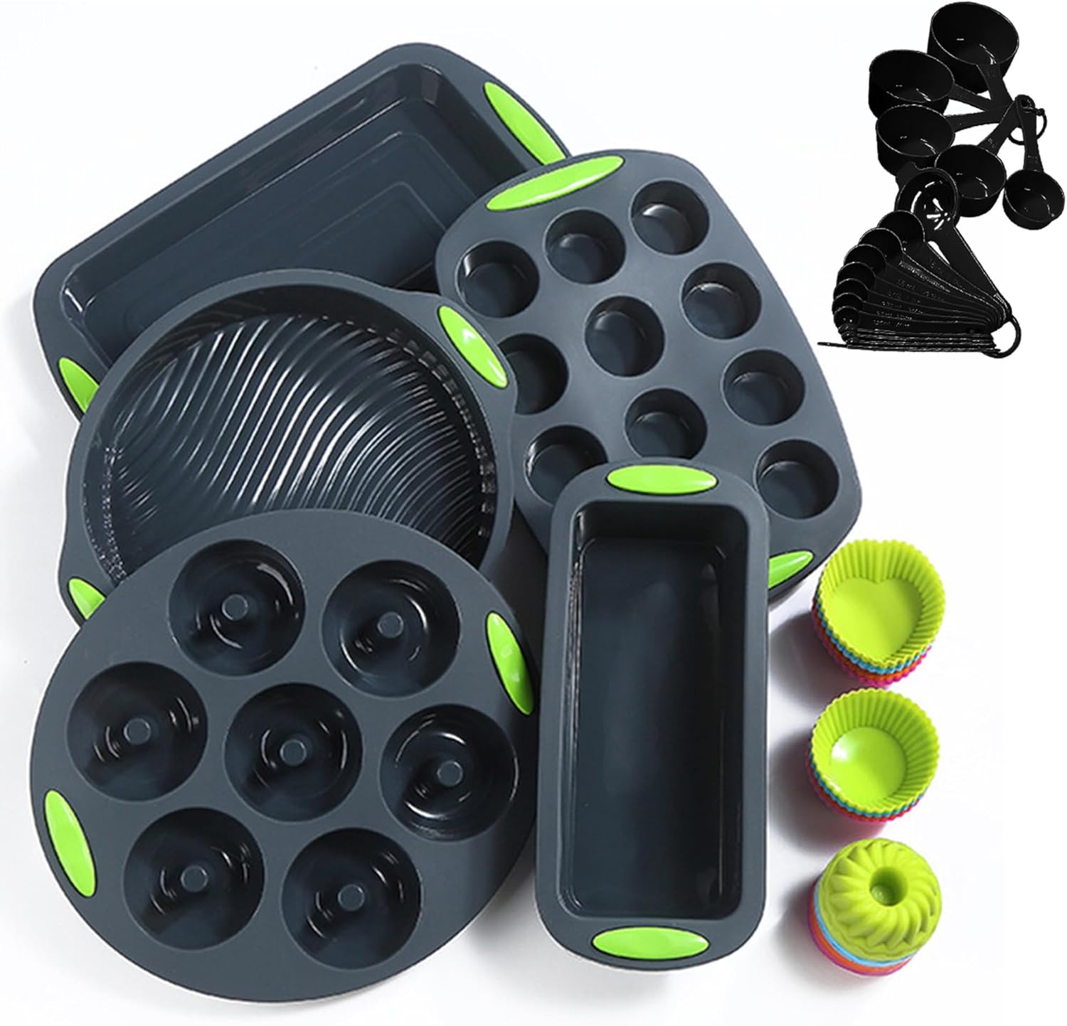To Encounter Silicone Baking Pan Set, Complete Silicone Cake and Muffin Pan Kit,...