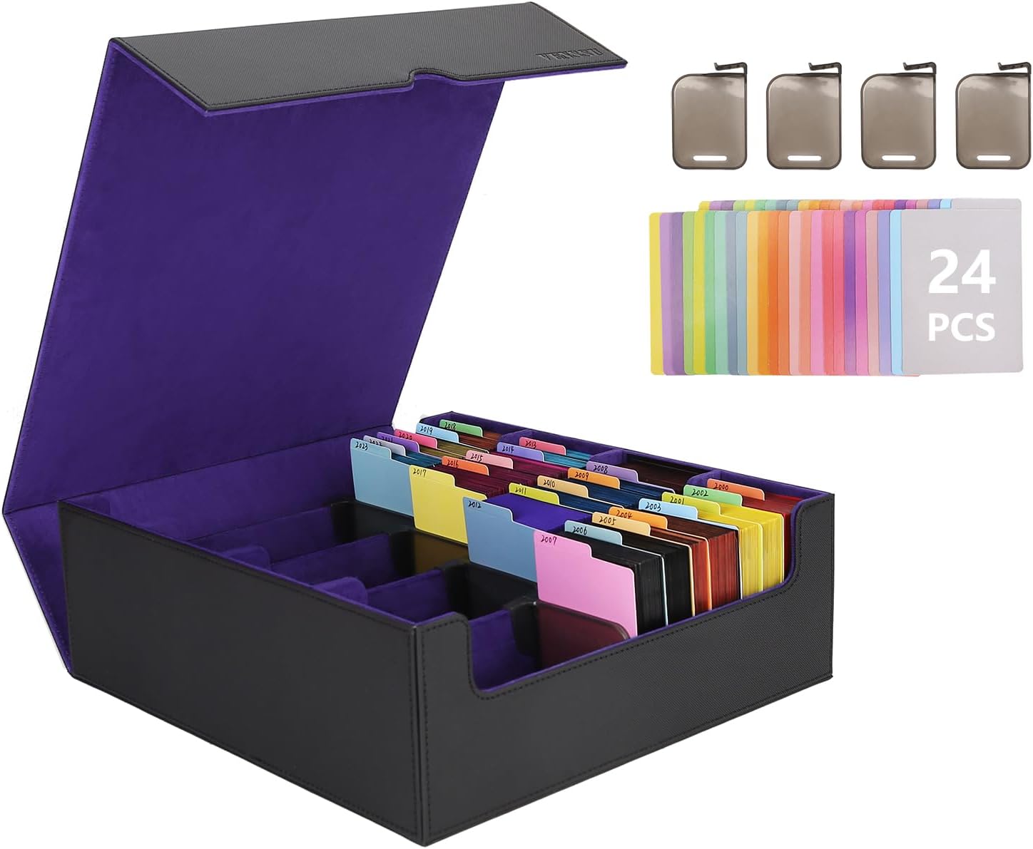 Venssu Card Storage Box For Trading Cards With Dedicated Card Supporters,3000+ M...
