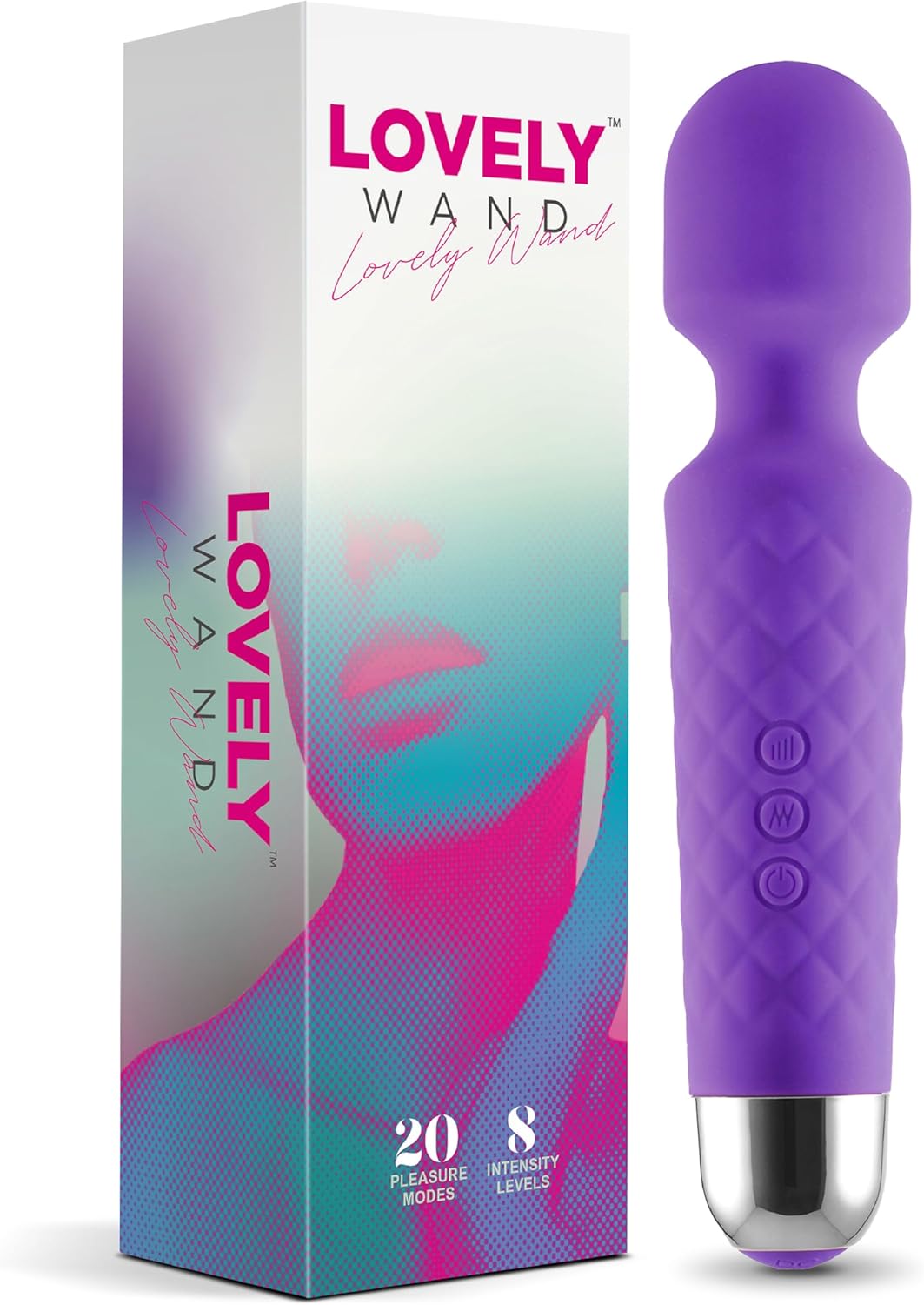 Vibrator by Lovely Wand - Powerful Personal Wand Massager for Women - Water-Resi...
