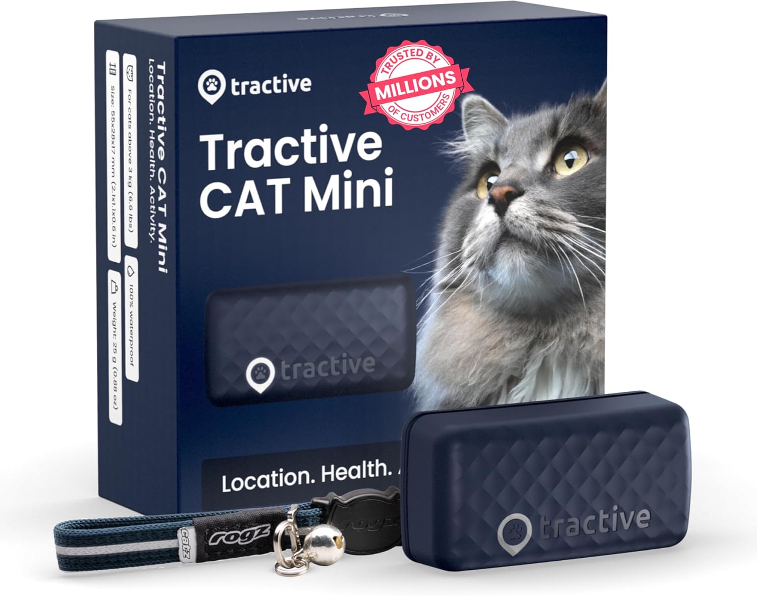 Tractive Mini GPS Cat Tracker | Market Leader | Real-Time Location Tracking | Lo...