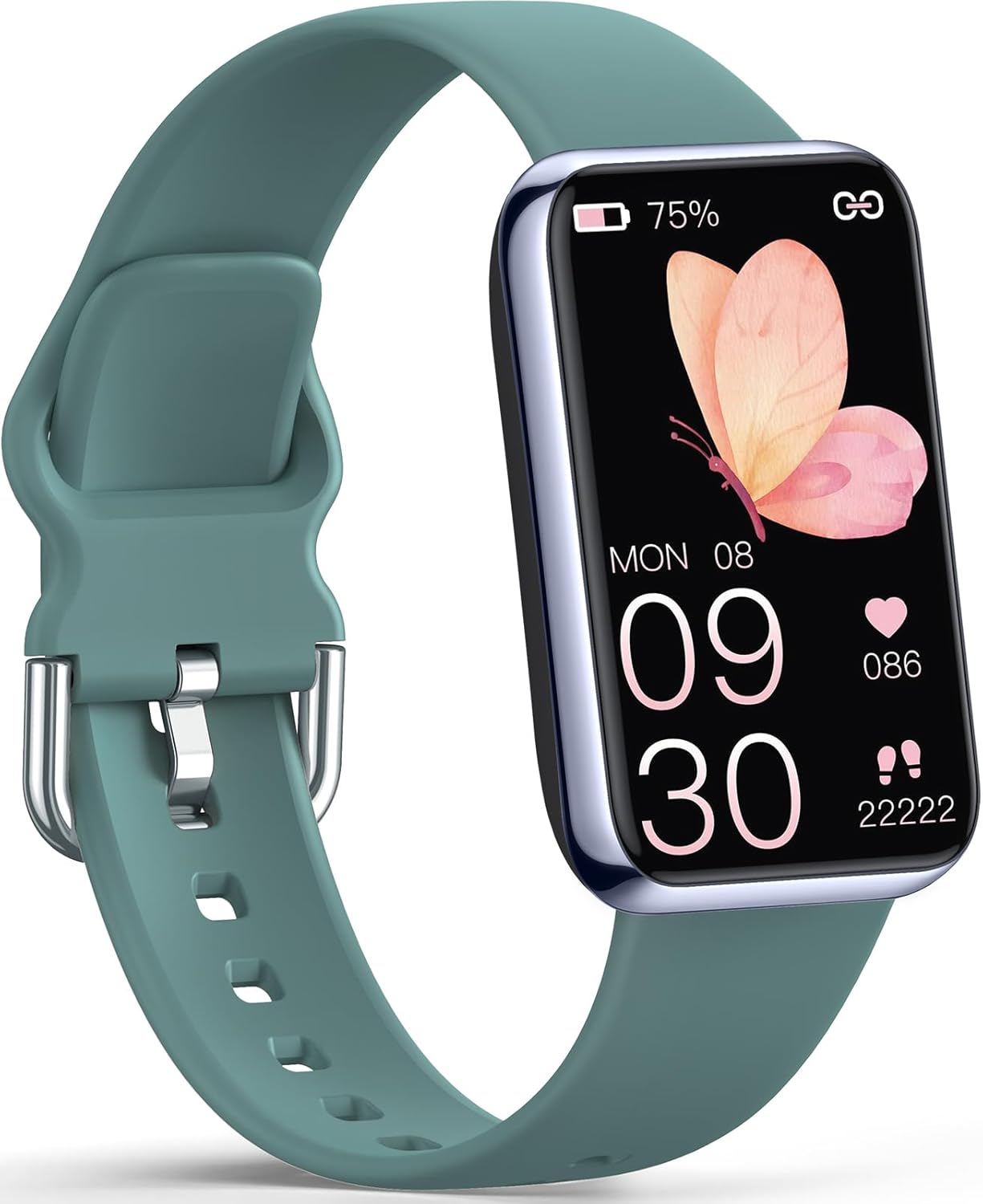 Slim Fitness Tracker with Heart Rate, Blood Pressure, Blood Oxygen and Sleep Mon...