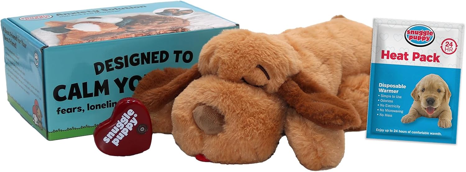 Snuggle Puppy Heartbeat Stuffed Toy, Special Pet Anxiety Relief for Dogs, Innova...