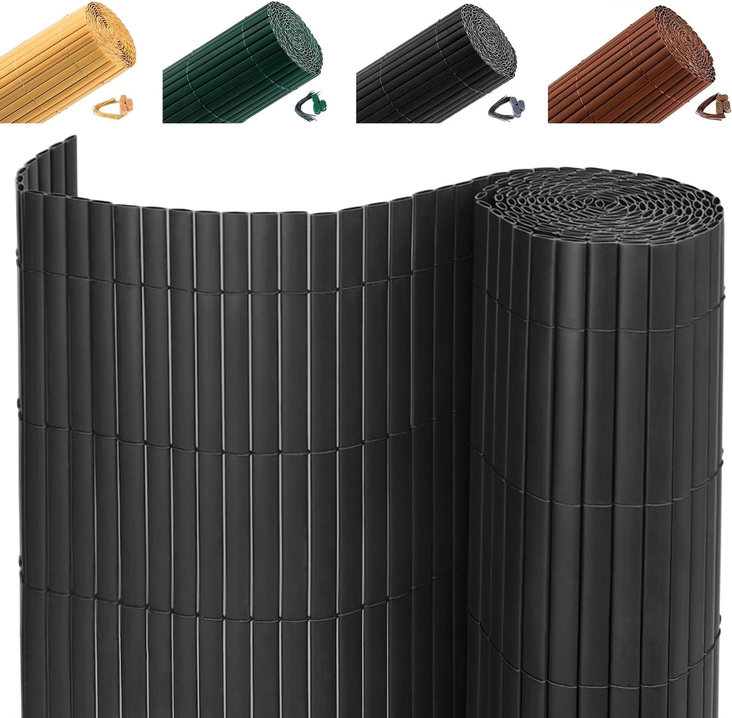 INMOZATA PVC Garden Screening 1.2m High Privacy Fence Screening Privacy Protecti...