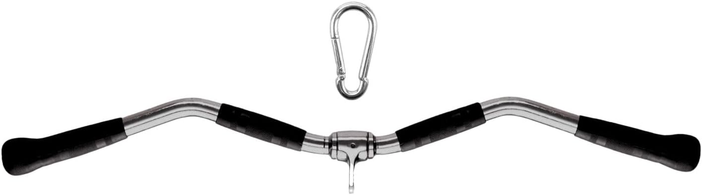 Yes4All Wide Grip Curl LAT Pull Down Bar Attachmen...