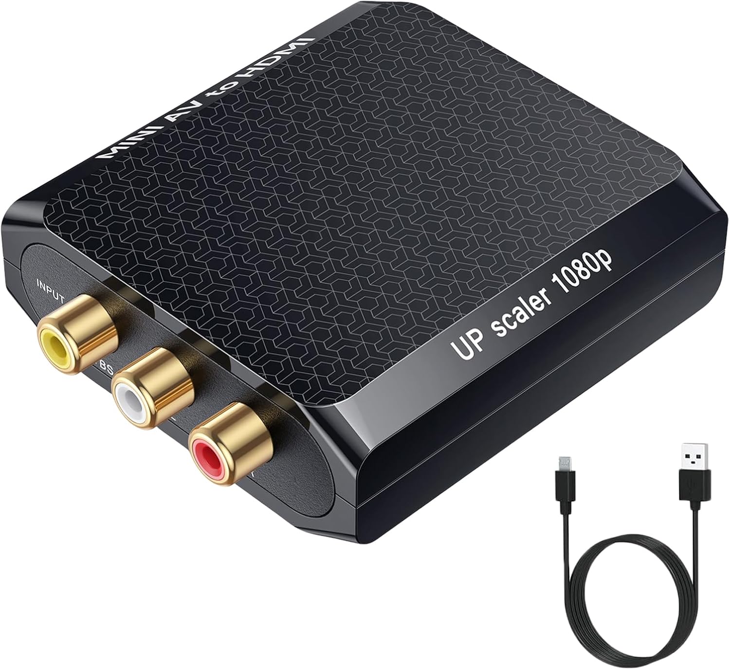 WENTER AV to HDMI Converter, 1080P RCA to HDMI Adapter, Mini Composite CVBS Audi...