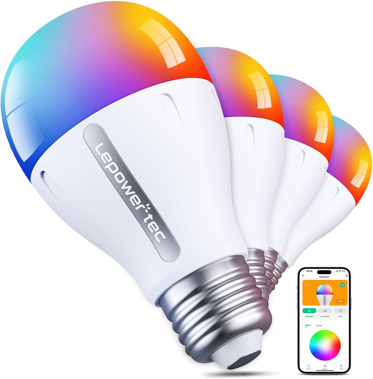 Smart Light Bulbs, Smart Bulb Compatible with Alexa/Google Assistant Only, 16 Mi...