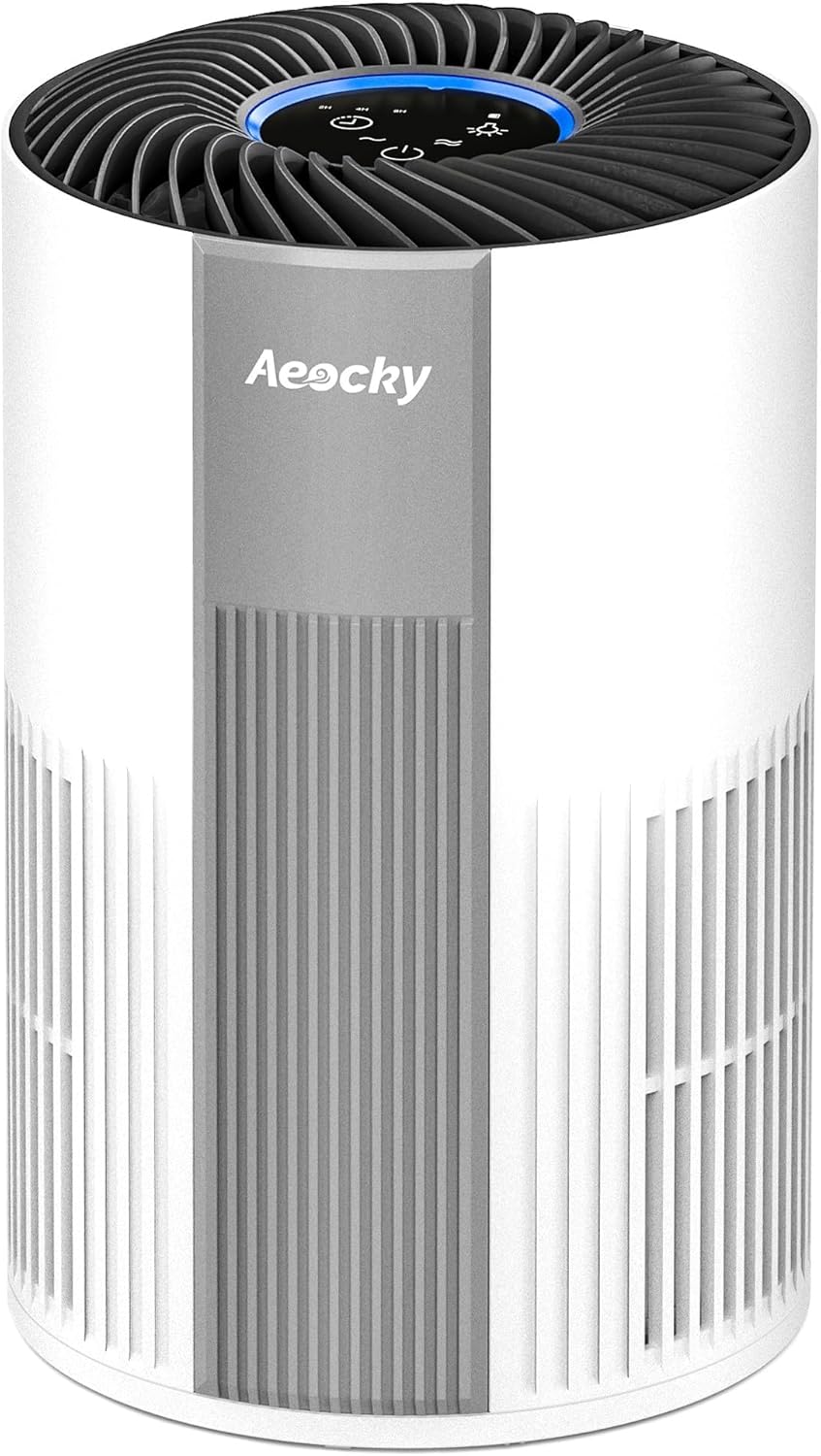 With YearChange 5-in-1 Washable Filter, AEOCKY Air Purifier for Home Bedroom Dor...