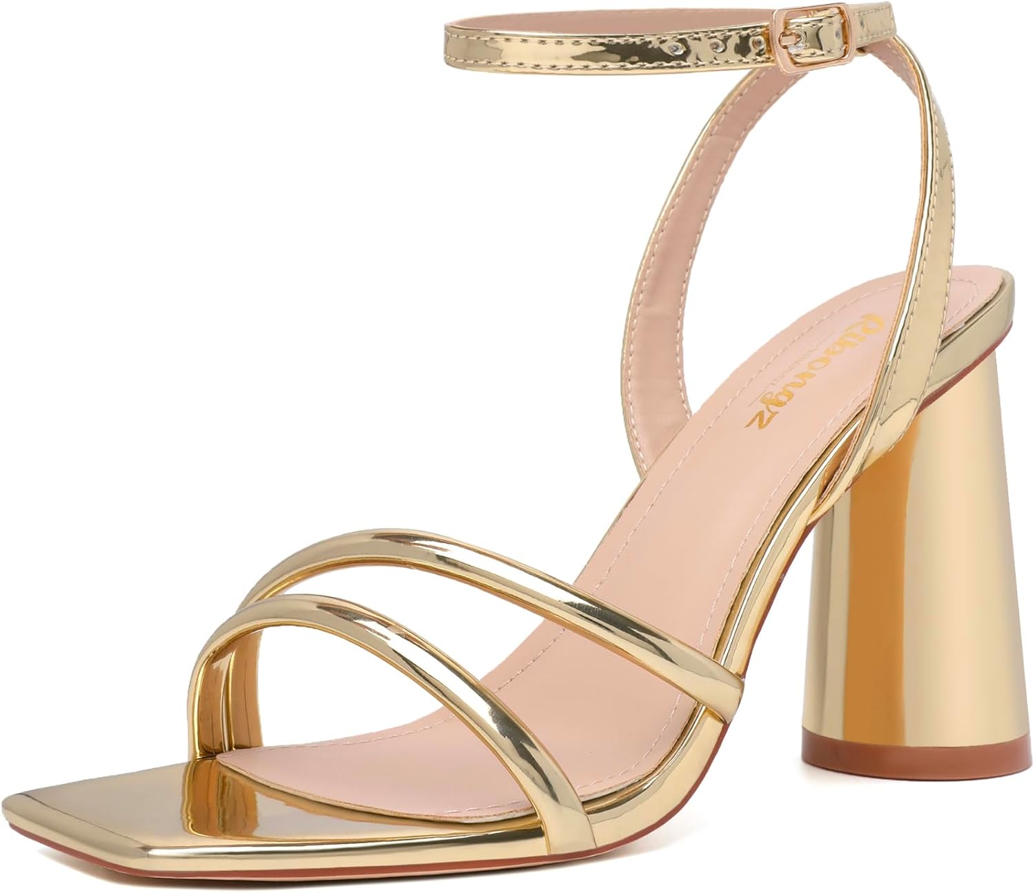 RIBONGZ Block Heels, Special Heeled Sandals for Women, Innovative Chunky Square...