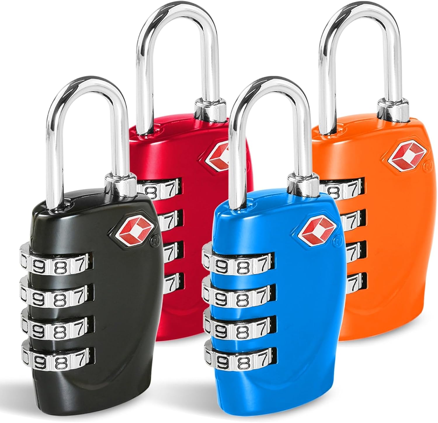 CFMOUR TSA Suitcase Locks - 1, 2, 3, 4, 5, 6 Pack 4-Dial Security Travel Combina...