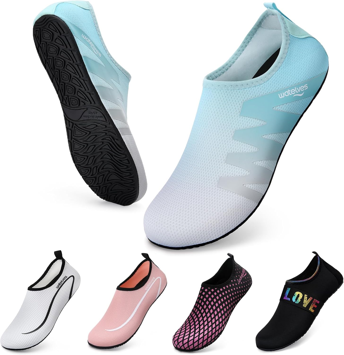 High-Quality Swim Water Shoes, Comfortable Aqua Socks for Sea Beach Activities,...