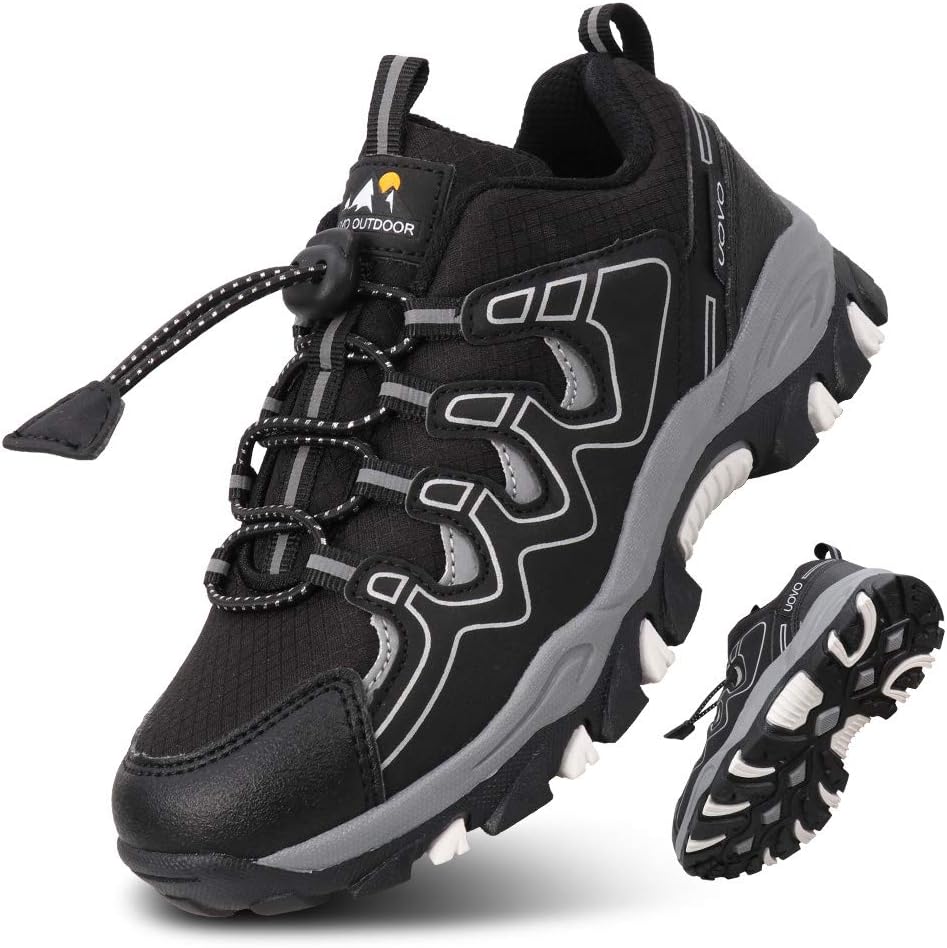 UOVO Boys Trainers Kids Walking Shoes Low-Top Sneakers Children Waterproof Trekk...