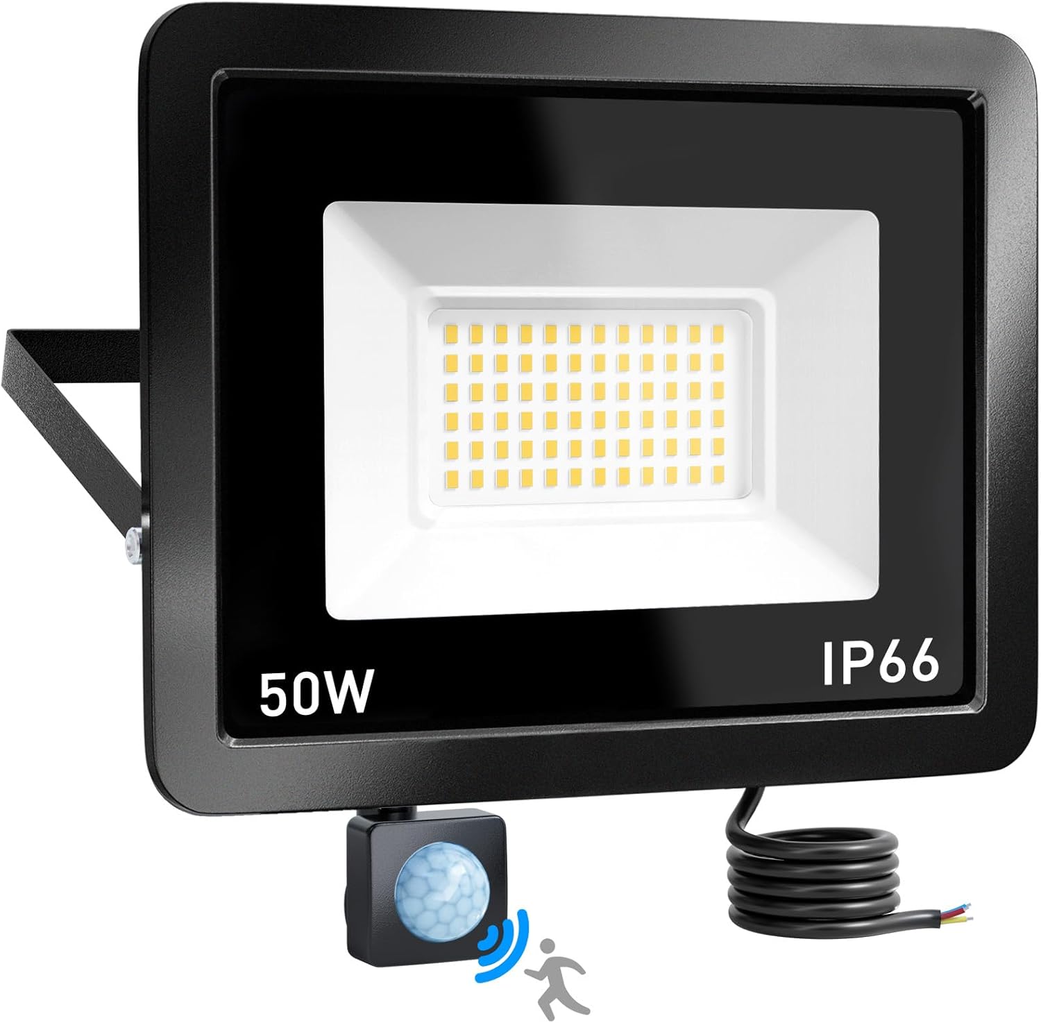 Security Lights Outdoor Motion Sensor, 50W PIR Sensor Security Light, IP66 Water...