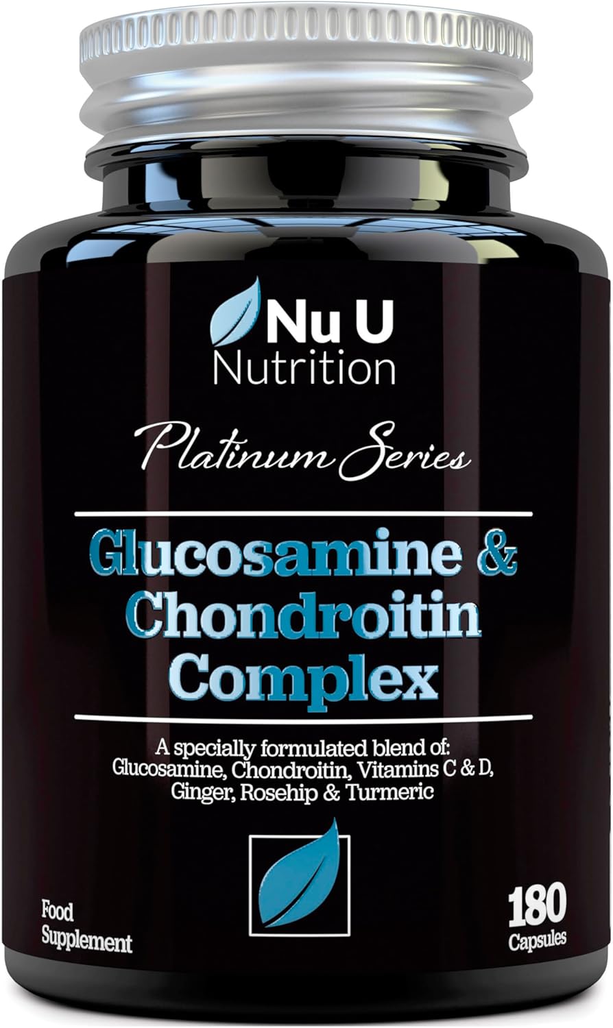 Glucosamine and Chondroitin High Strength Complex - 180 Capsules - with Turmeric...